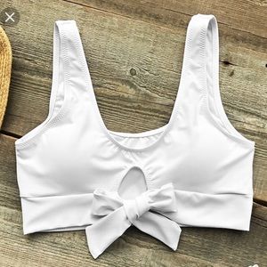 Cupshe white tank bikini top